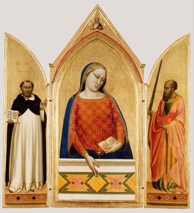 Virgin Mary with Saint Thomas Aquinas and Saint Paul by Bernardo Daddi